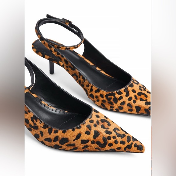 NWOT NA-KD Leather Pointy Ankle Strap Pumps, Size 5.5 - Picture 3 of 15